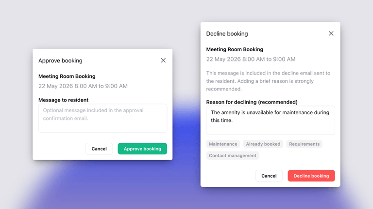 Booking approvals