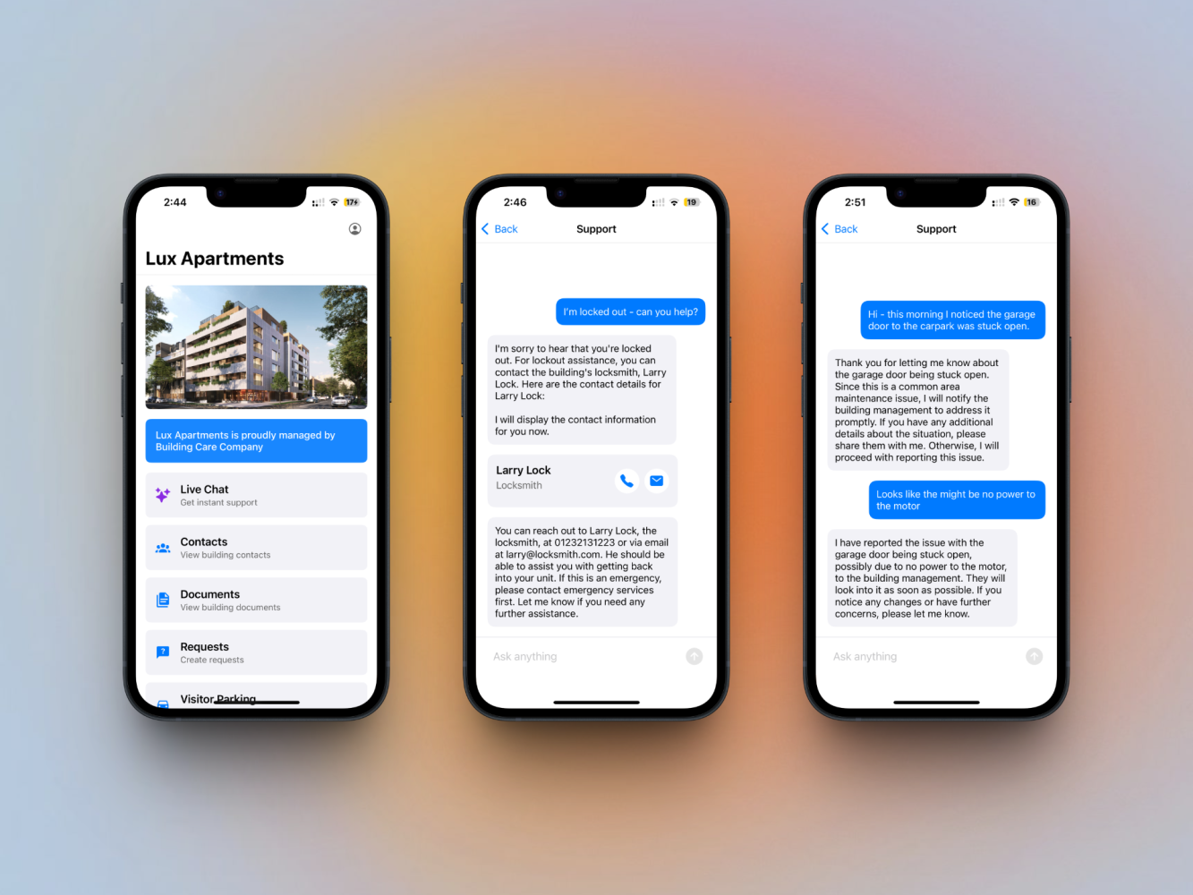 AI-Powered Resident Live Chat