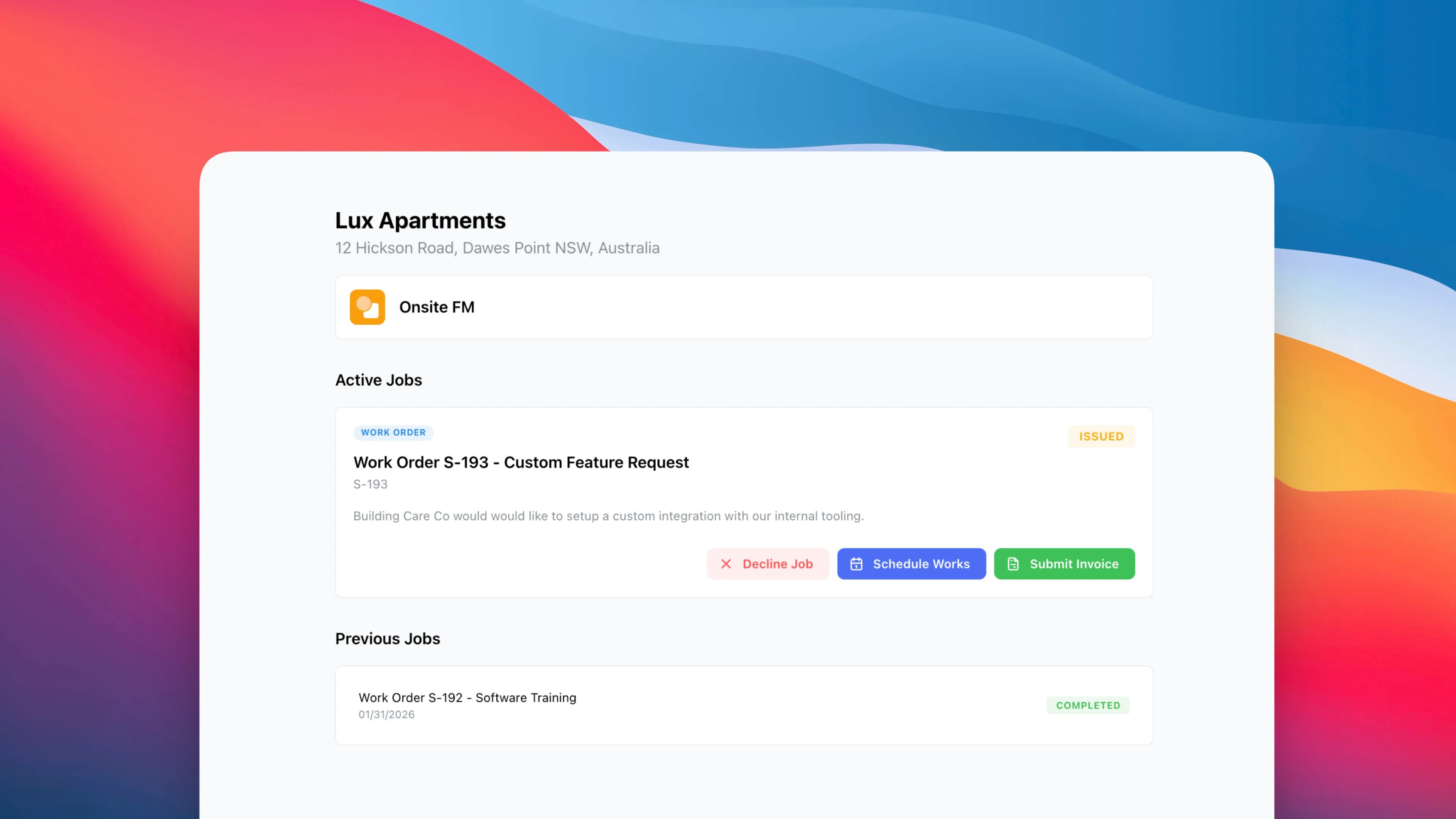 Contractor Portal